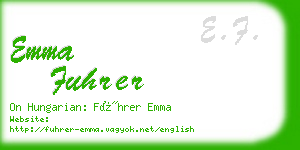 emma fuhrer business card